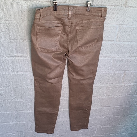 Rich & Skinny Metallic Stretch Rose Gold Skinny Jegging Jeans sz 29 - Picture 5 of 7